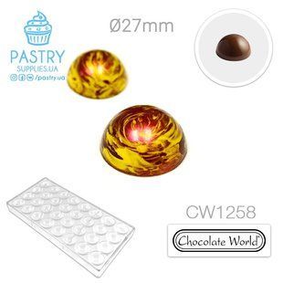 CW1258 (hemisphere 27 mm) polycarbonate mould (Chocolate World)