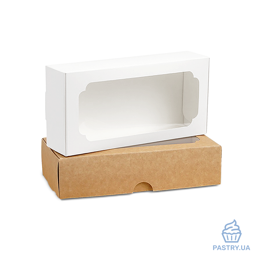 Box for Marshmallows & other desserts with window 200×100×50mm craft (Vals)