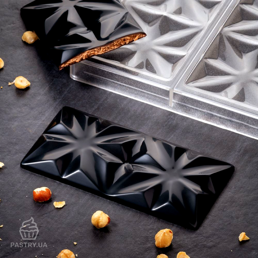 🍫 Форма Edelweiss PC5005 для шоколадных плиток поликарбонатная от Винсента Велли (Pavoni)