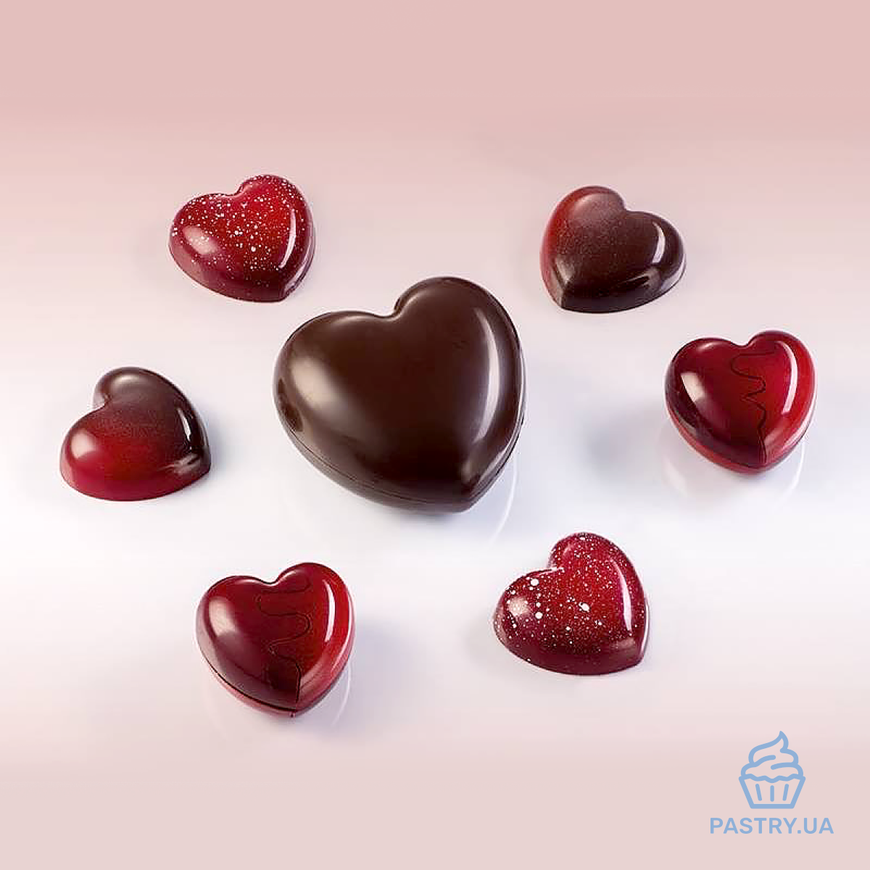 Форма Серце MA1995 для шоколаду полікарбонатна (Martellato)