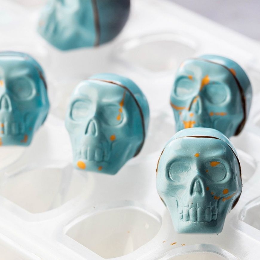 Scull CW1666 polycarbonate mould for chocolate bonbons (Chocolate World)