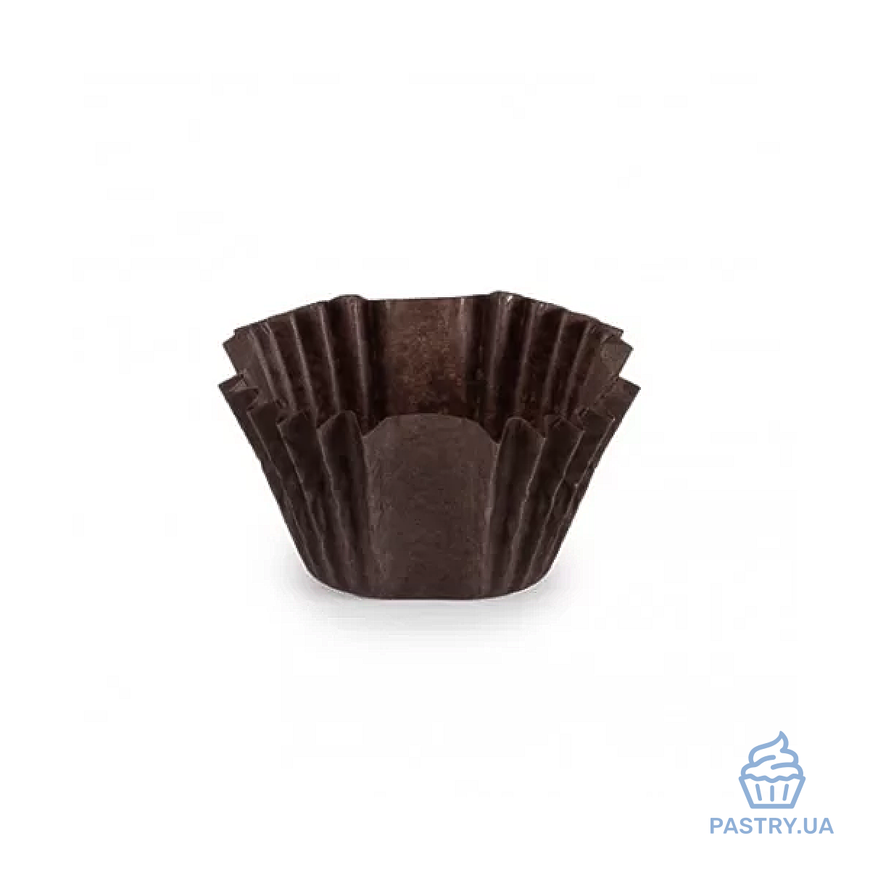 Square Paper Cups for Bonbons 30×30mm brown (Vals), 100pcs
