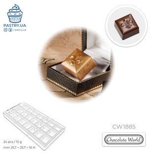 Fleur de Lys CW1885 polycarbonate mould (Chocolate World)