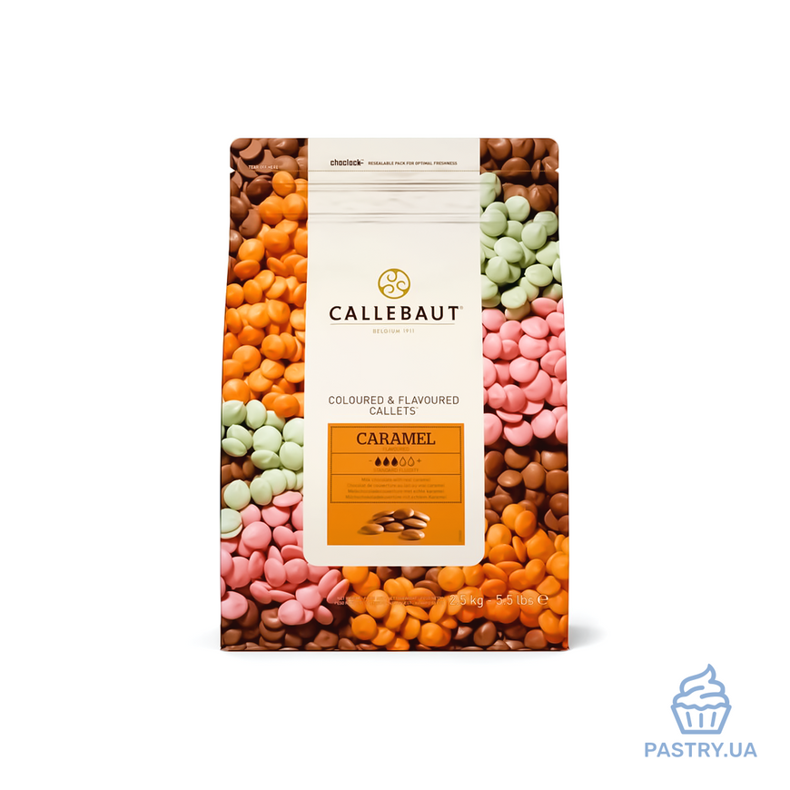 Шоколад Caramel Callets™ ароматизований зі смаком Карамелі (Callebaut), 100г