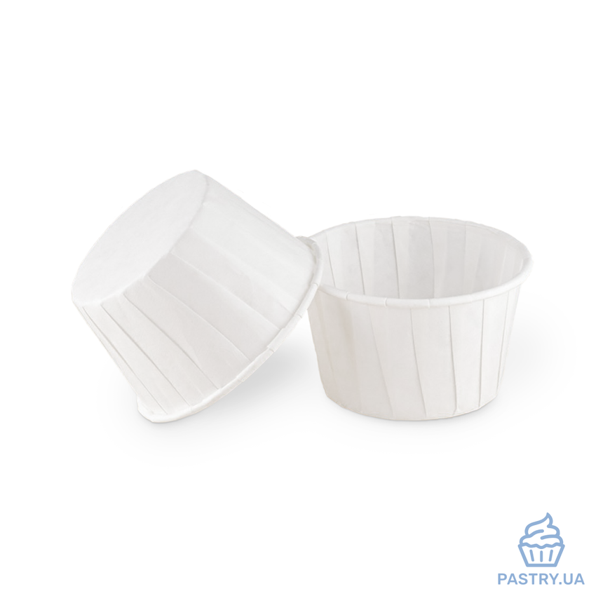 Paper Cups with a twisted side for Muffin Ø50mm white (Vals), 100pcs