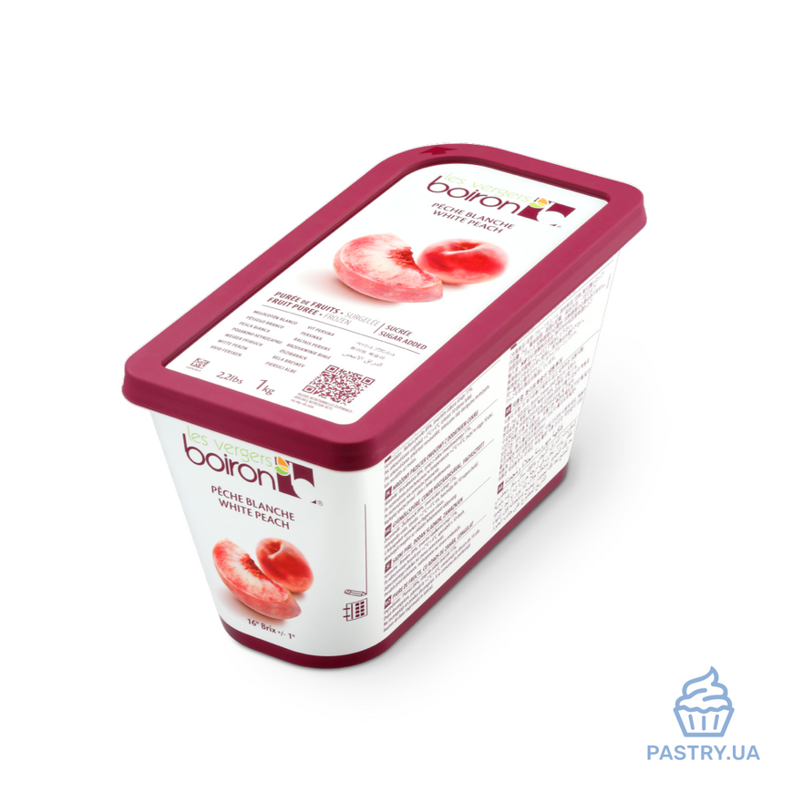 White Peach frozen fruit puree (Les vergers Boiron), 1kg