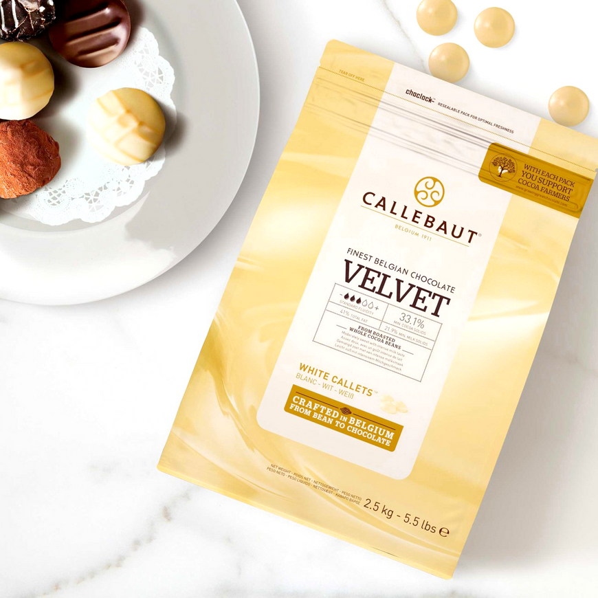 Шоколад Velvet білий 32% (Callebaut), 10кг