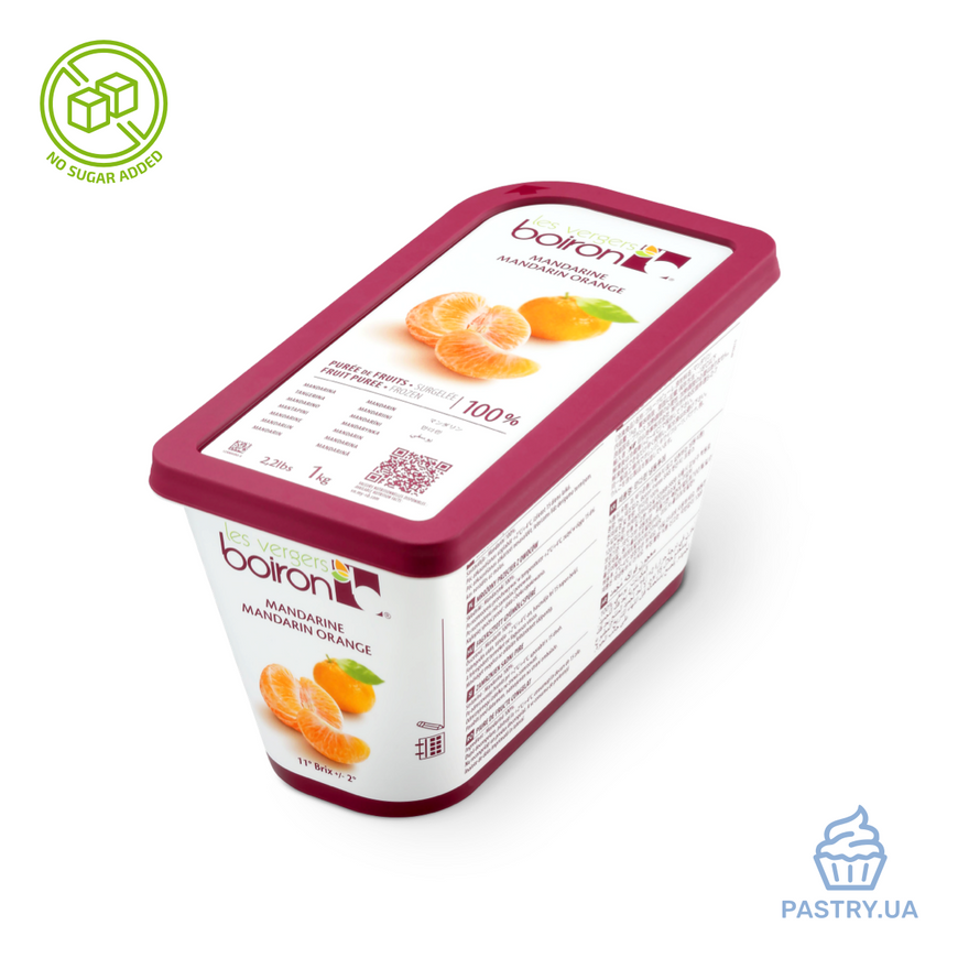 Mandarin 100% no sugar added frozen fruit puree (Les vergers Boiron), 1kg