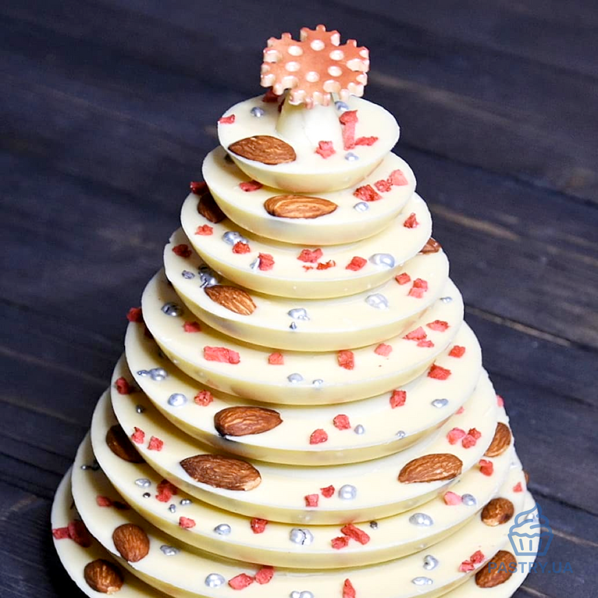 Форма "10 Колец для Конуса" 3922 для шоколадной ёлки пластиковая (Valrhona)