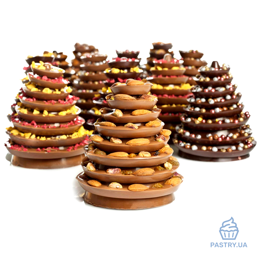 Форма "10 Колец для Конуса" 3922 для шоколадной ёлки пластиковая (Valrhona)