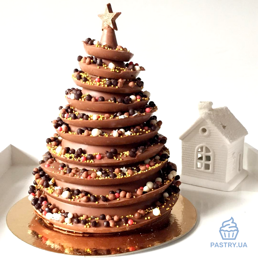 Форма "10 Колец для Конуса" 3922 для шоколадной ёлки пластиковая (Valrhona)
