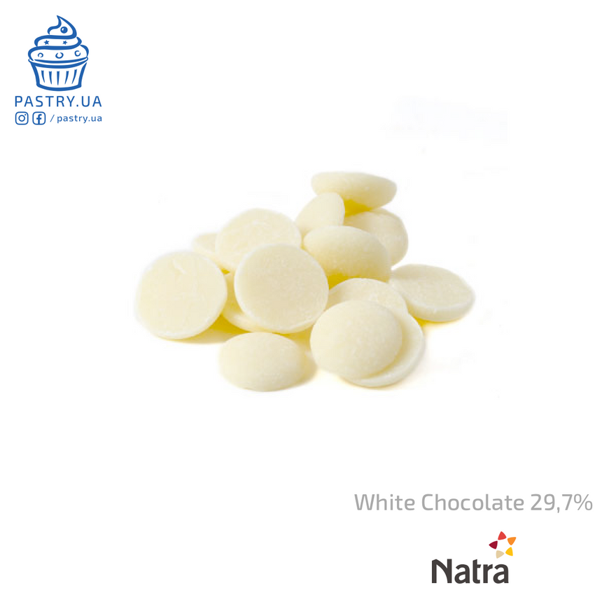 Шоколад Білий 29,7% (Natra), 100г