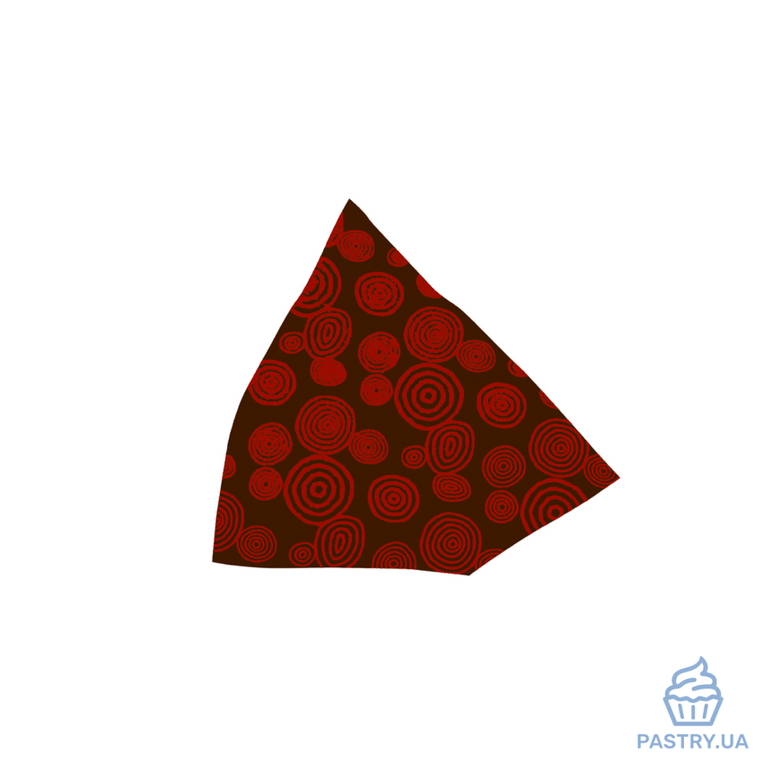 Трансфер Червоні Кільця 40×25см для шоколаду (Valrhona), 1од