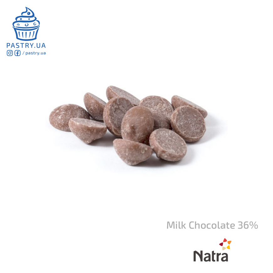 Шоколад Молочний 36% (Natra), 100г