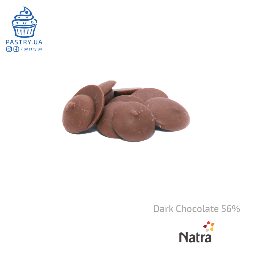 Шоколад Чорний 56% (Natra), 100г