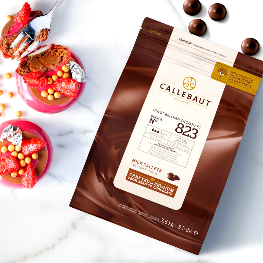 Шоколад № 823 молочный 33,6% (Callebaut), 100г
