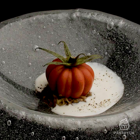 Pomodoro 24 Tomato/Pumpkin silicone mould Ø43mm for dessert by Andrea  Valentinetti (Silikomart)
