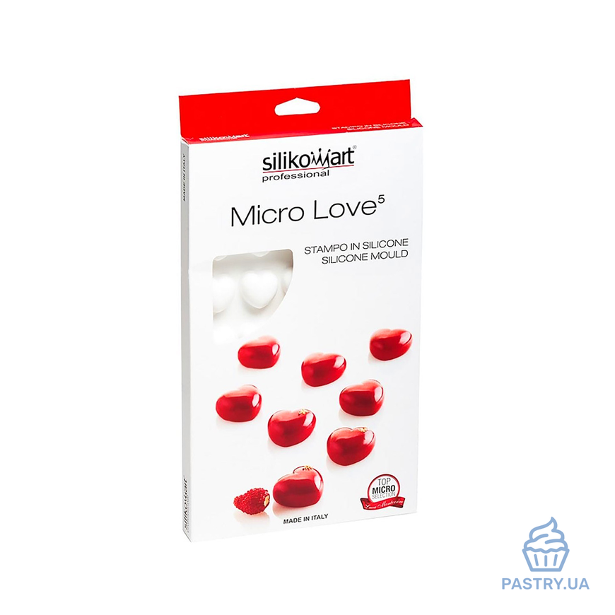 Форма Micro Love 5 для десертів силіконова (Silikomart)